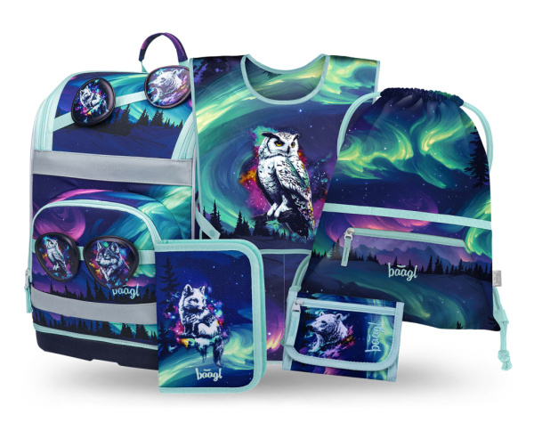 BAAGL SET 5 Zippy Plus Aurora: aktovka, penál, sáček, zástěra, peněženka GRS Presco Group