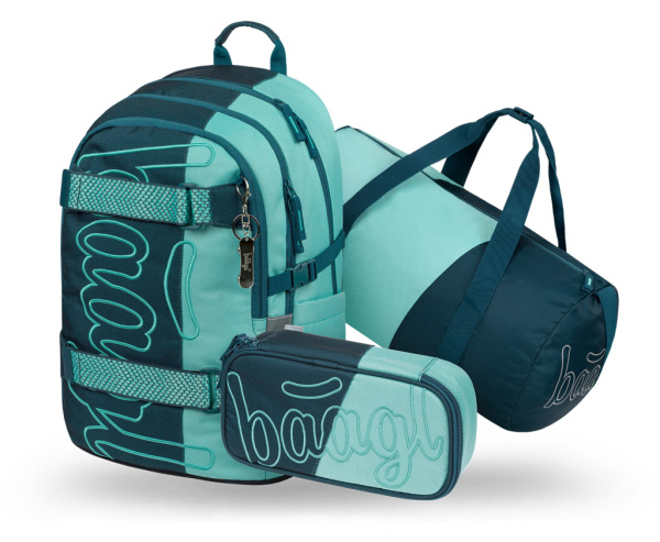BAAGL SET 3 Skate Petrol: batoh, penál, sportovní taška GRS Presco Group