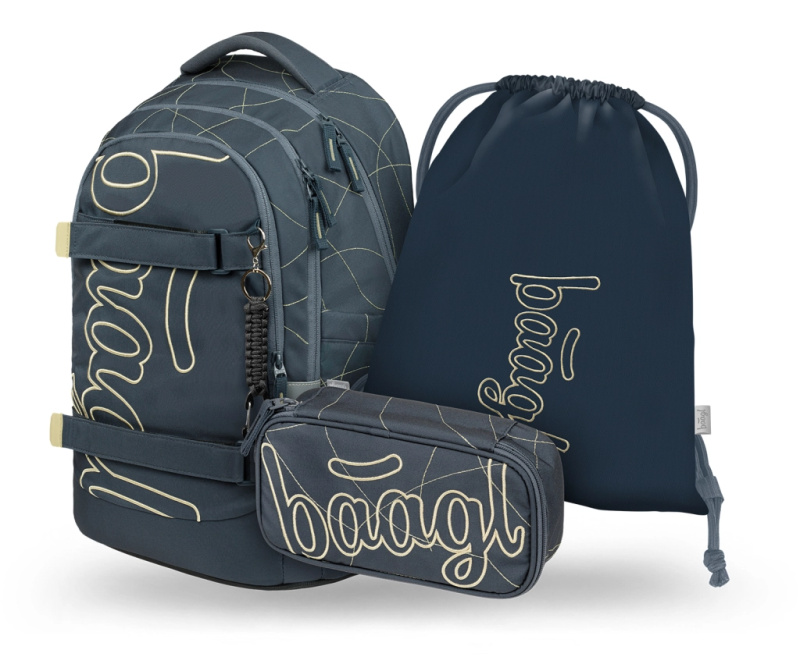 BAAGL SET 3 Skate Max Wave: batoh, penál, sáček GRS Presco Group
