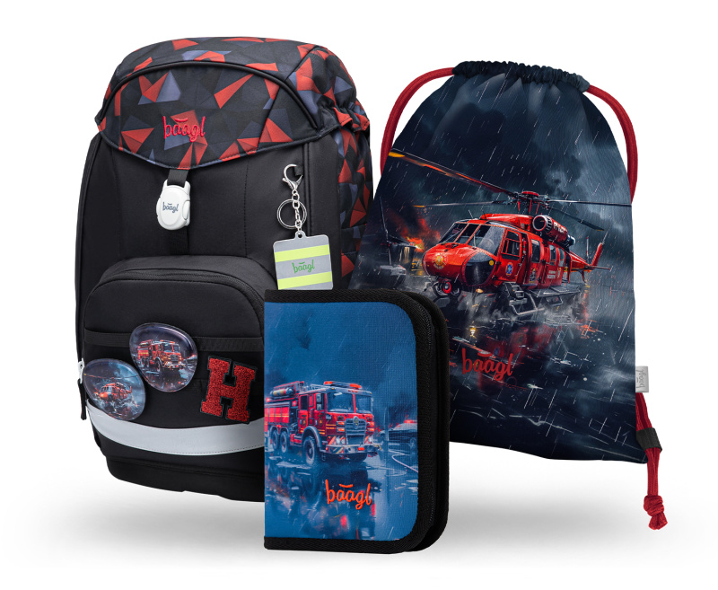 BAAGL SET 3 Airy Plus Záchranáři: batoh, penál, sáček   Presco Group