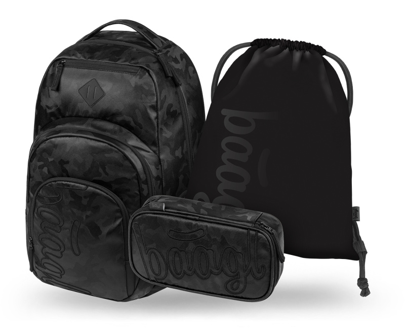 BAAGL SET 3 Coolmate Onyx: batoh, penál, sáček   Presco Group