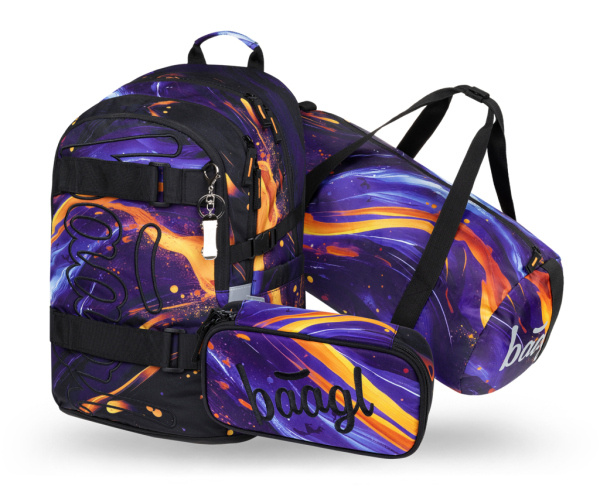 BAAGL SET 3 Skate Vibe: batoh, penál, sportovní taška GRS Presco Group