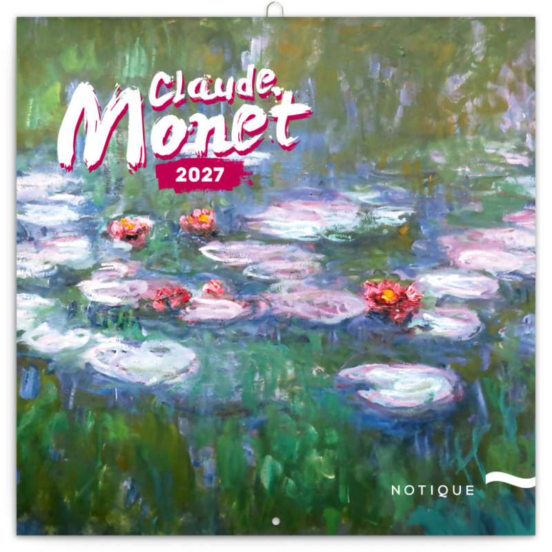 Poznámkový kalendář Claude Monet 2027, 30 × 30 cm