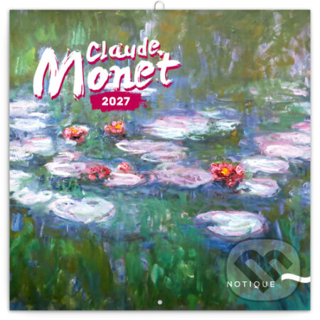 Poznámkový kalendář Claude Monet 2027, 30 × 30 cm