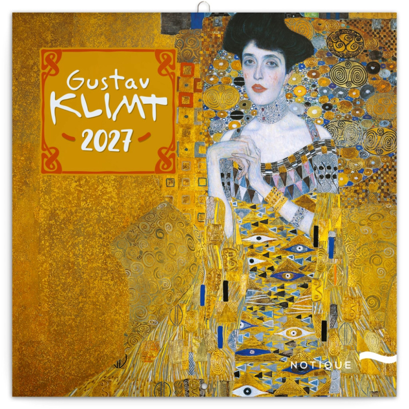 Notique mřížkový kalendář Gustav Klimt 2027 30 × 30 cm