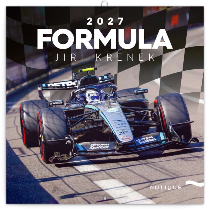 Notique nástěnný mřížkový kalendář Formula 2027, 30 × 30 cm