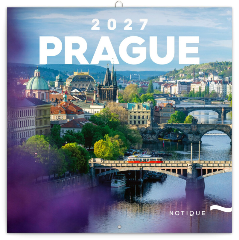 Poznámkový kalendář Praha 2027, 30 × 30 cm