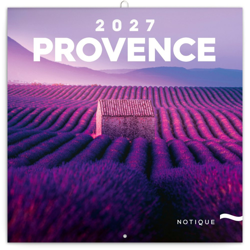 Poznámkový kalendář Provence 2027, 30 × 30 cm