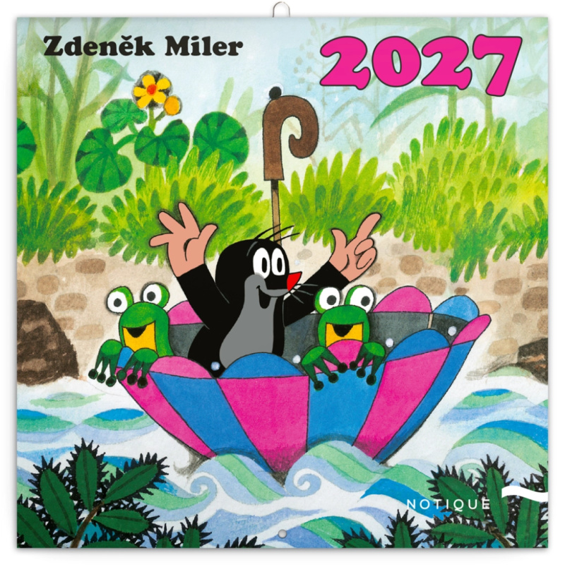 Notique poznámkový kalendář Krteček 2027 30 × 30 cm
