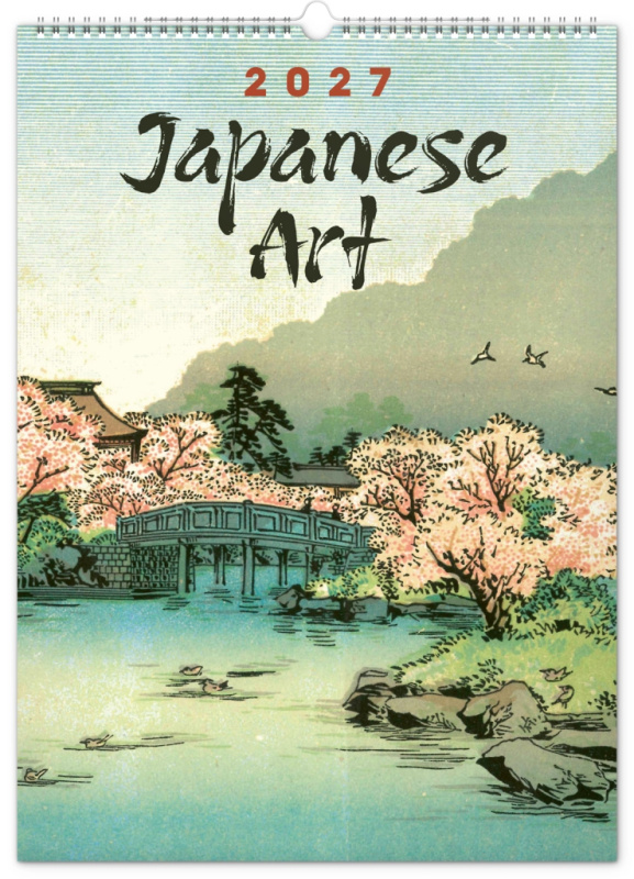 NOTIQUE Nástenný kalendár Japanese art (Vintage plagáty – japonské umenie) 2027