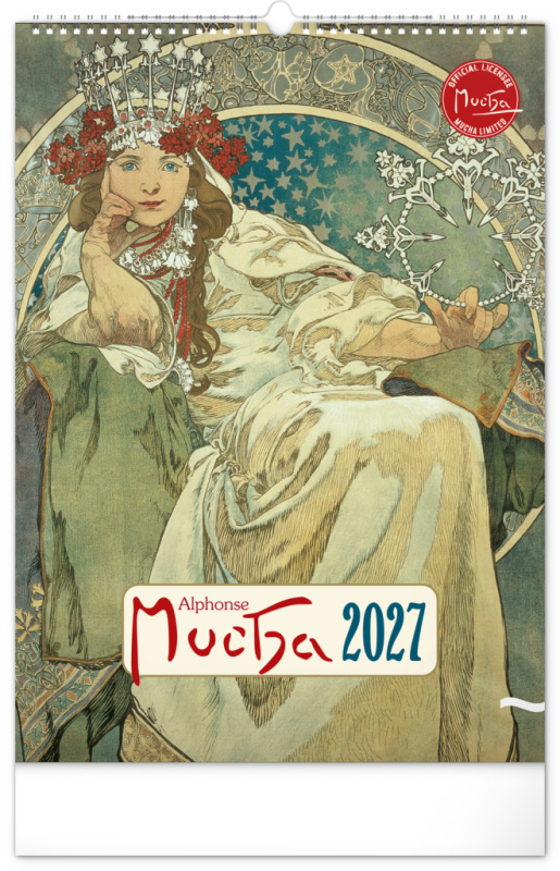 Nástěnný kalendář ALFONS MUCHA 2027, 33 × 46 cm