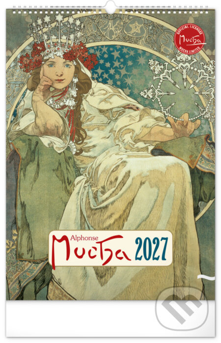 Nástěnný kalendář ALFONS MUCHA 2027, 33 × 46 cm