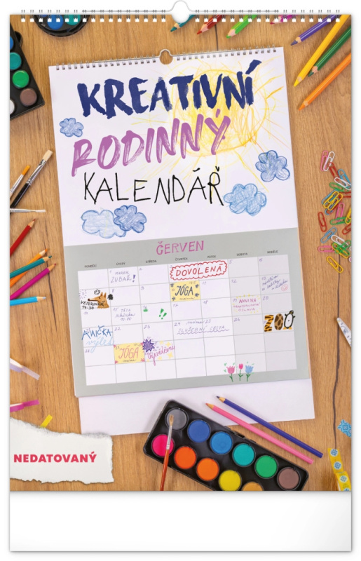 Notique kreativní rodinný kalendář nedatovaný 33 × 46 cm