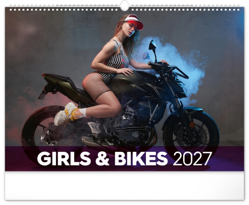 Nástěnný kalendář Girls & Bikes 2027 (48 × 33 cm)