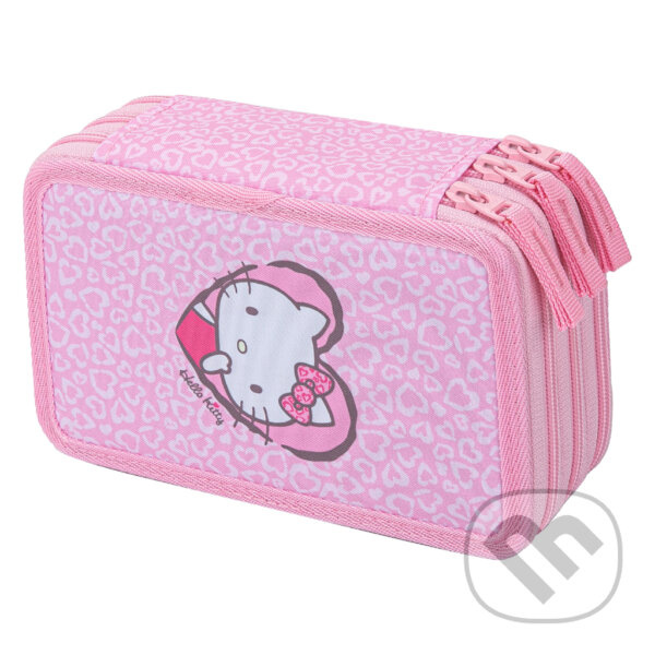 BAAGL Školní penál třípatrový Hello Kitty Sweet Leopard GRS Presco Group