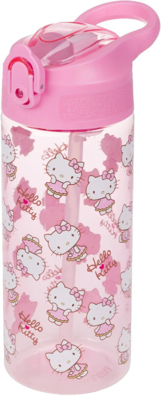 BAAGL Tritanová láhev na pití s brčkem Hello Kitty Sweet Leopard, 500 ml Presco Group