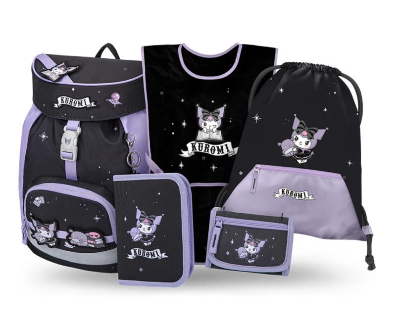 BAAGL SET 5 Airy Kuromi Fortune Dream: batoh, penál, sáček, zástěra, peněženka GRS Presco Group