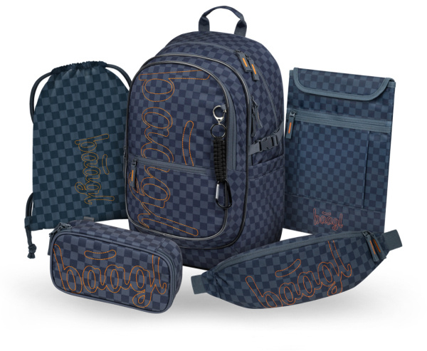 BAAGL SET 5 Core Ska modrý: batoh, penál, sáček, ledvinka, obal na notebook GRS Presco Group