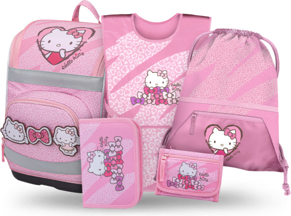 BAAGL SET 5 Zippy Plus Hello Kitty Sweet Leopard: aktovka, penál, sáček, zástěra, peněženka GRS Presco Group