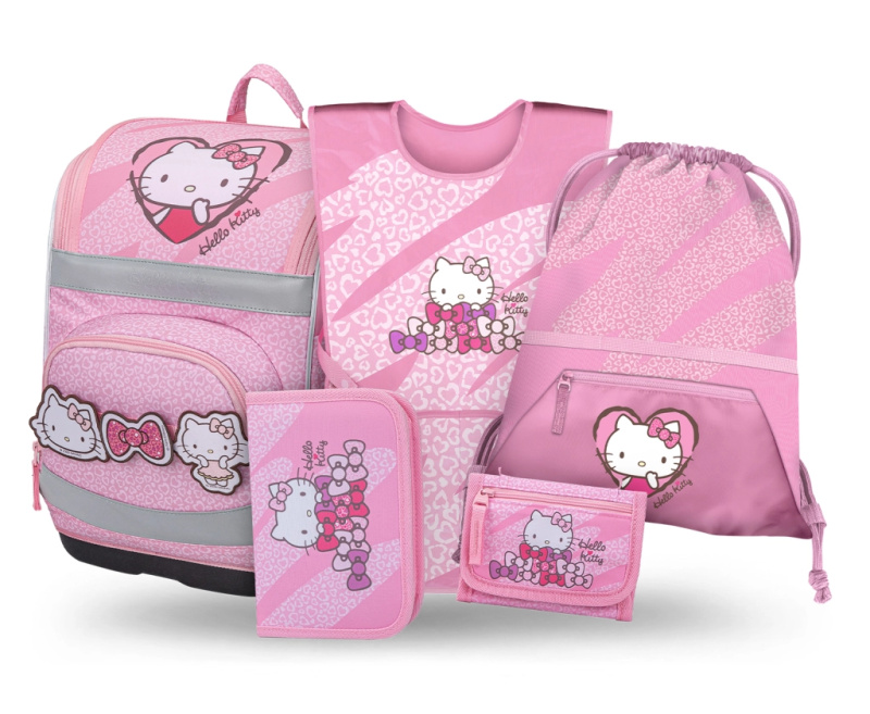 BAAGL SET 5 Zippy Plus Hello Kitty Sweet Leopard: aktovka, penál, sáček, zástěra, peněženka GRS Presco Group