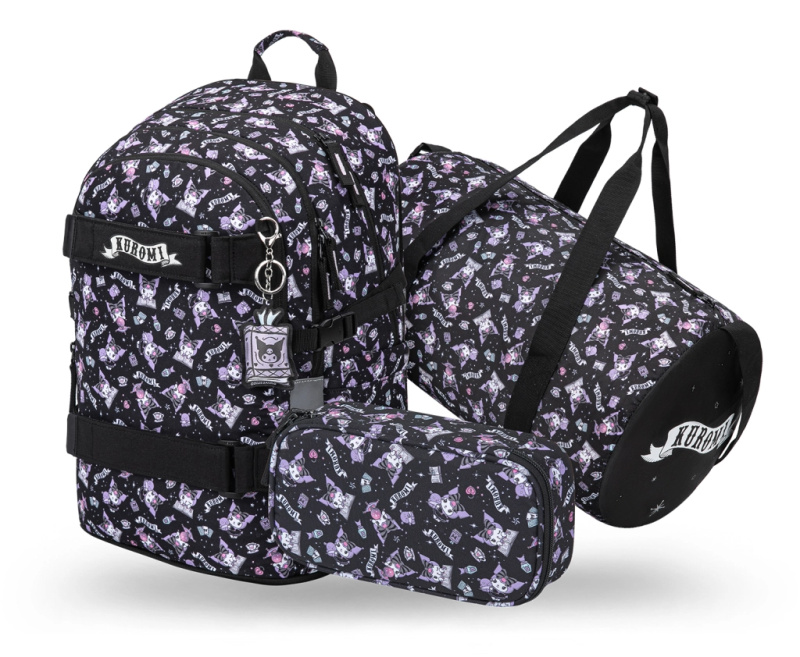 BAAGL SET 3 Skate Kuromi Black: batoh, penál, sportovní taška GRS Presco Group