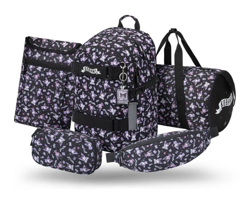 BAAGL SET 5 Skate Kuromi Black: batoh, penál, sportovní taška, ledvinka, obal na notebook GRS Presco Group