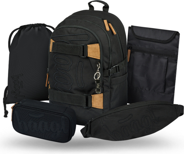 BAAGL SET 5 Skate Darkness: batoh, penál, sáček, ledvinka, obal na notebook Presco Group