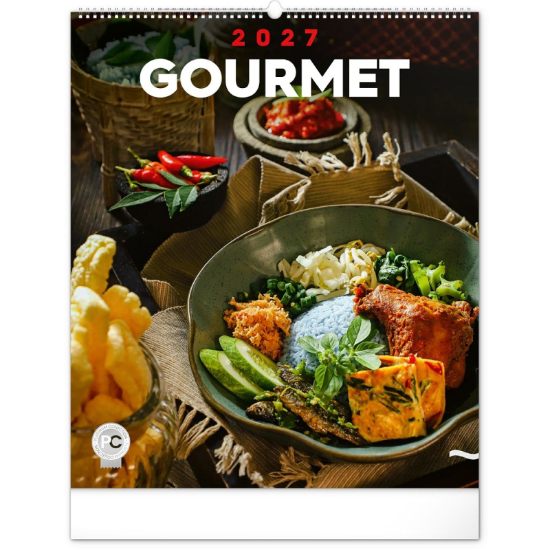 NOTIQUE Nástenný kalendár Gourmet 2027, 48 x 56 cm