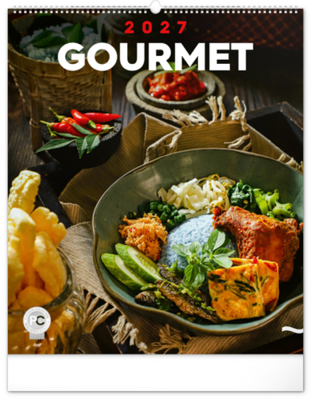 NOTIQUE Nástenný kalendár Gourmet 2027, 48 x 56 cm