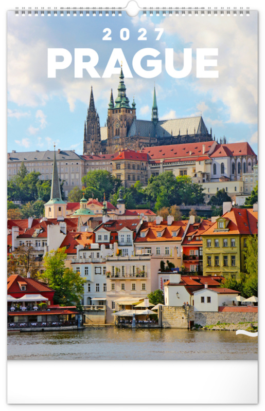 Nástěnný kalendář Praha 2027 33 × 46 cm NOTIQUE