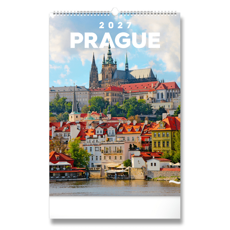 Nástěnný kalendář Praha 2027 33 × 46 cm NOTIQUE