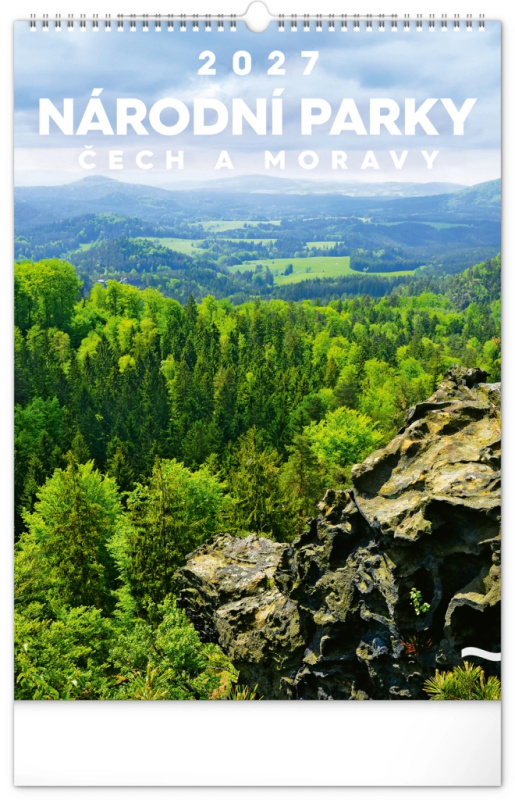 NOTIQUE Nástěnný kalendář Národní parky Čech a Moravy 2027, 33 x 46 cm Presco Group