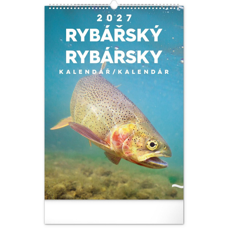 Notique nástěnný kalendář rybářský 2027 (cz/sk) 33 × 46 cm