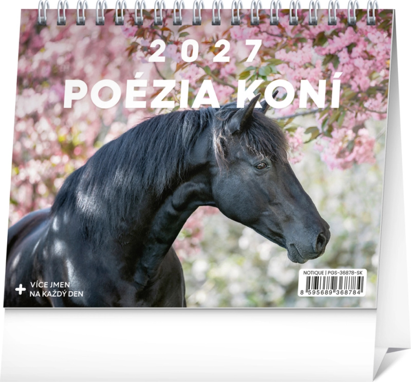 NOTIQUE Stolový kalendár Poézia koní 2027 (riadkový)