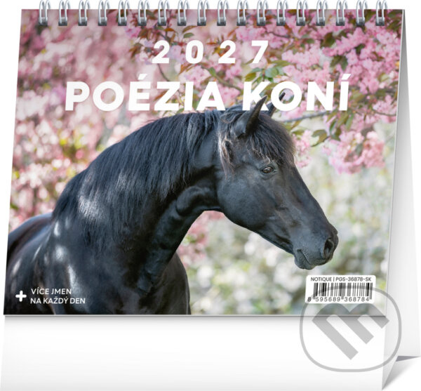 NOTIQUE Stolový kalendár Poézia koní 2027 (riadkový)