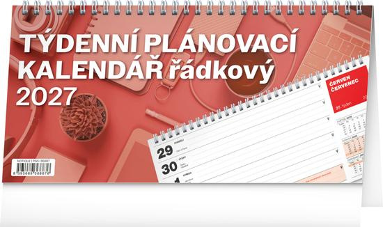 Plánovací řádkový 2027 - stolní pracovní kalendář
