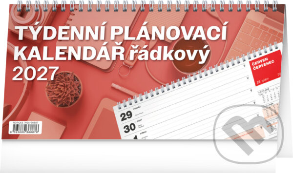 Plánovací řádkový 2027 - stolní pracovní kalendář