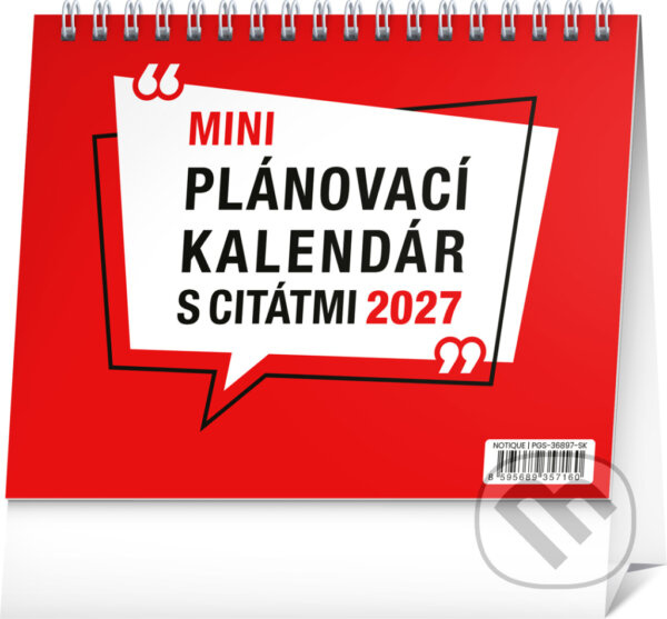 NOTIQUE Stolový Mini lánovací kalendár s citátmi 2027,NOTIQUE Stolový Mini lánovací kalendár s citátmi 2027
