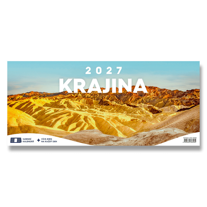 NOTIQUE Stolní kalendář Krajina 2027 (14denní / řádky)