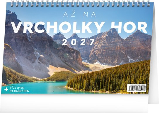 Notique stolní kalendář Až na vrcholky hor 2027