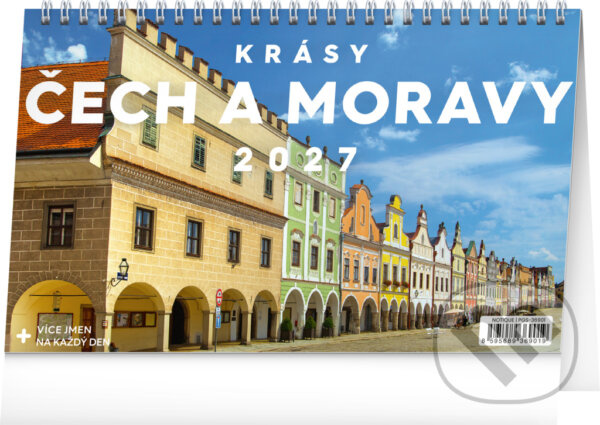Notique stolní kalendář Krásy Čech a Moravy 2027 (23,1 × 14,5 cm)