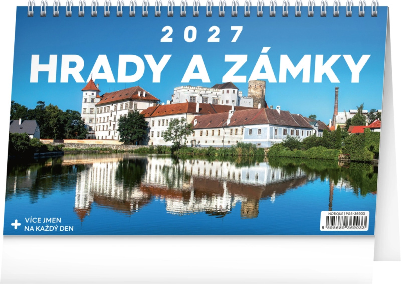 Notique stolní kalendář Hrady a zámky 2027 (23,1 × 14,5 cm)