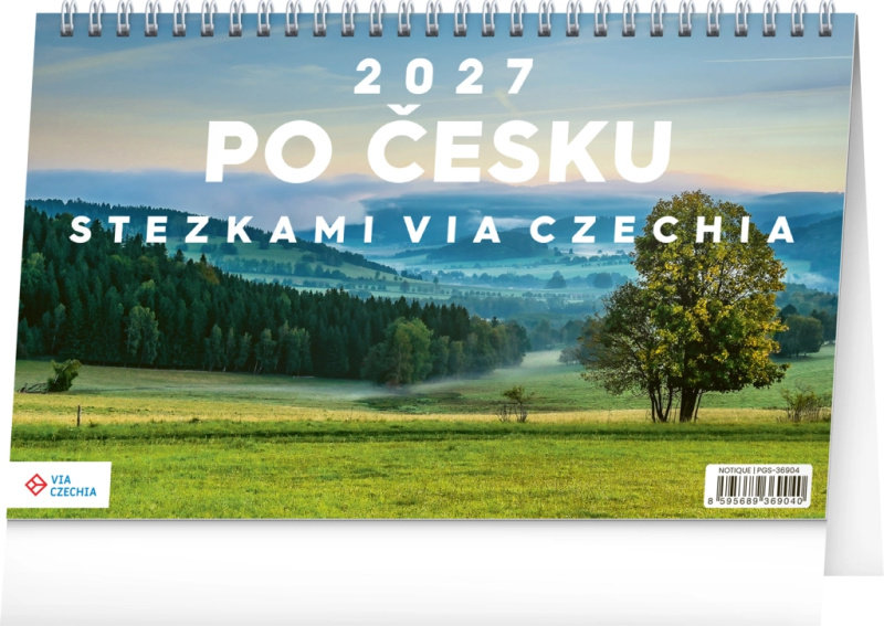 NOTIQUE Stolní kalendář Po Česku stezkami Via Czechia 2027