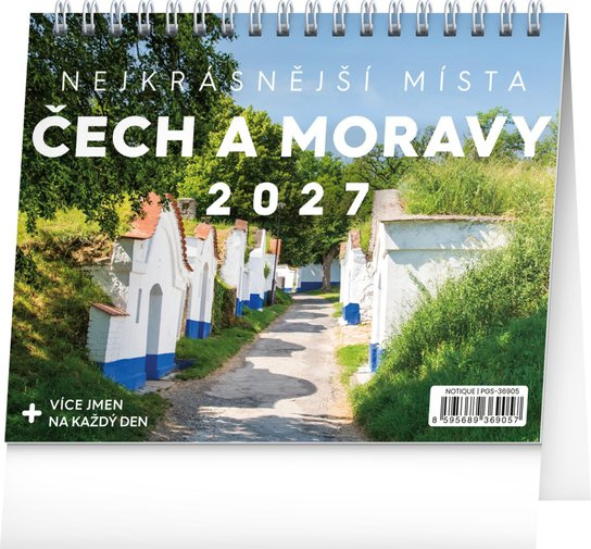 NOTIQUE Stolní kalendář Nejkrásnější místa Čech a Moravy 2027