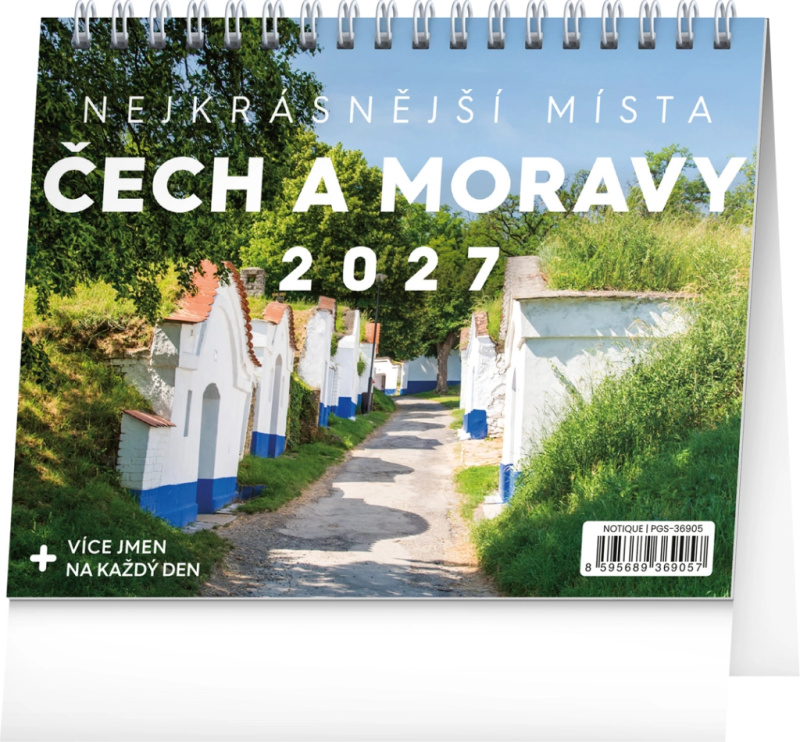 NOTIQUE Stolní kalendář Nejkrásnější místa Čech a Moravy 2027
