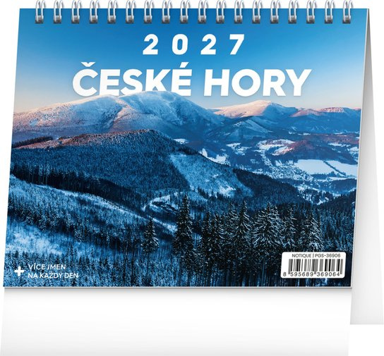 NOTIQUE Stolní kalendář České hory 2027 (řádky)