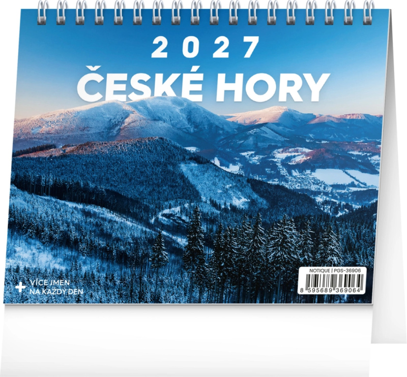 NOTIQUE Stolní kalendář České hory 2027 (řádky)