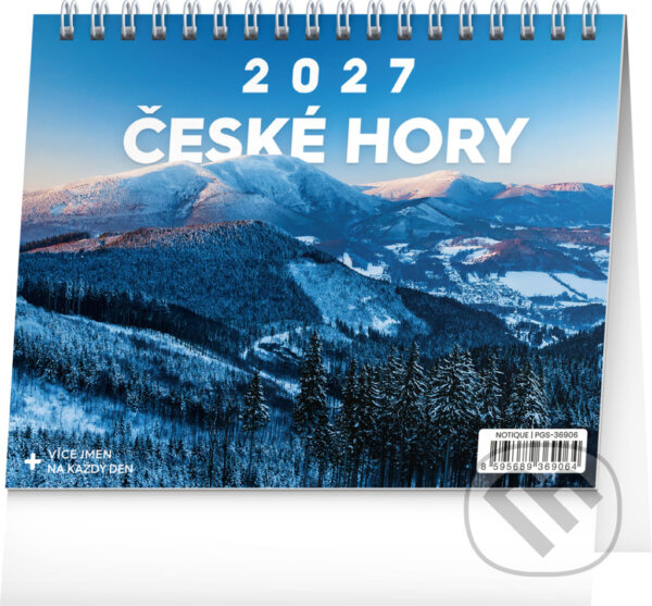 NOTIQUE Stolní kalendář České hory 2027 (řádky)