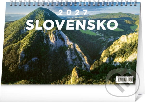 Notique stolní kalendář Slovensko 2027 (23,1 × 14,5 cm)