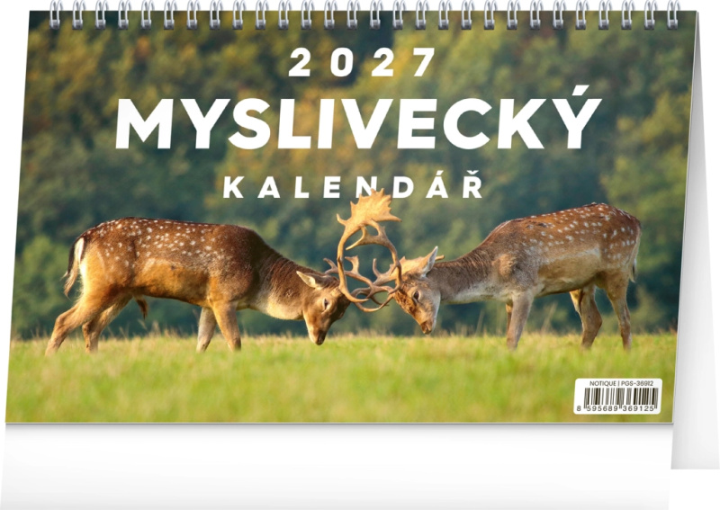 NOTIQUE stolní Myslivecký kalendář 2027 (řádky) - Miroslav Hlávek (ilustrátor)